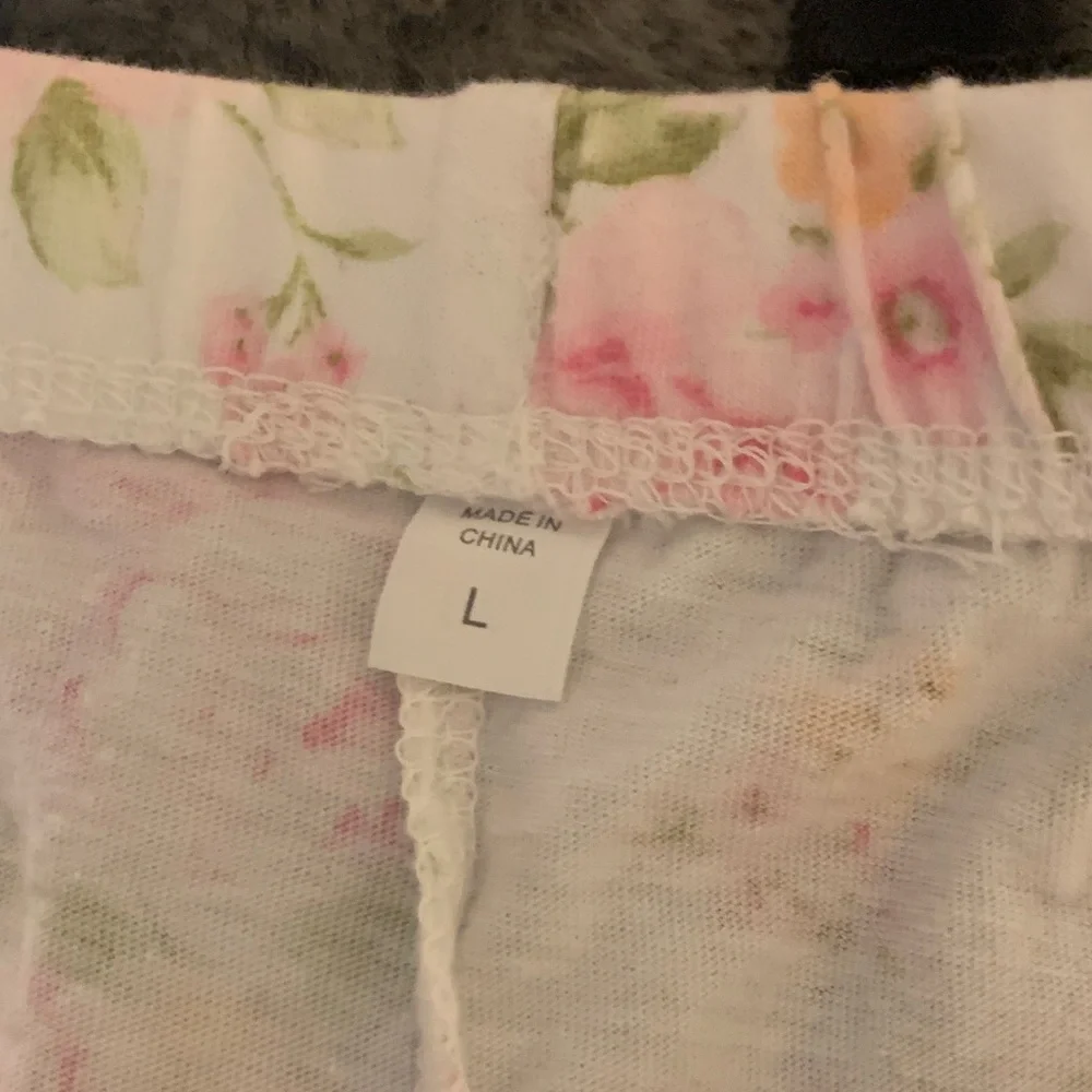 #510 Floral Pajama Set with Pink Roses - Picture 5 of 9